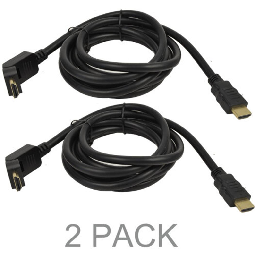 (2-Pack) 6.6' Sanus EHDF-6.6ft Pivoting 4K HDMI Cable - Click Image to Close