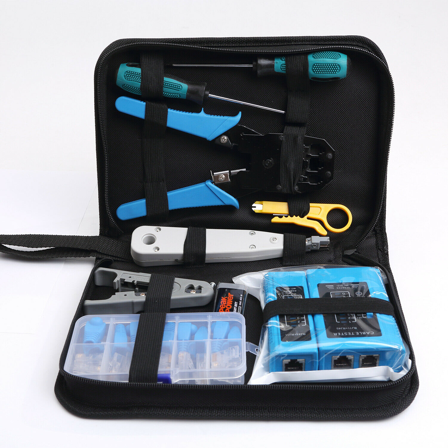 Rj45 Crimping Tool Kit Set For CAT5 CAT6 Lan Cable Tester Networ