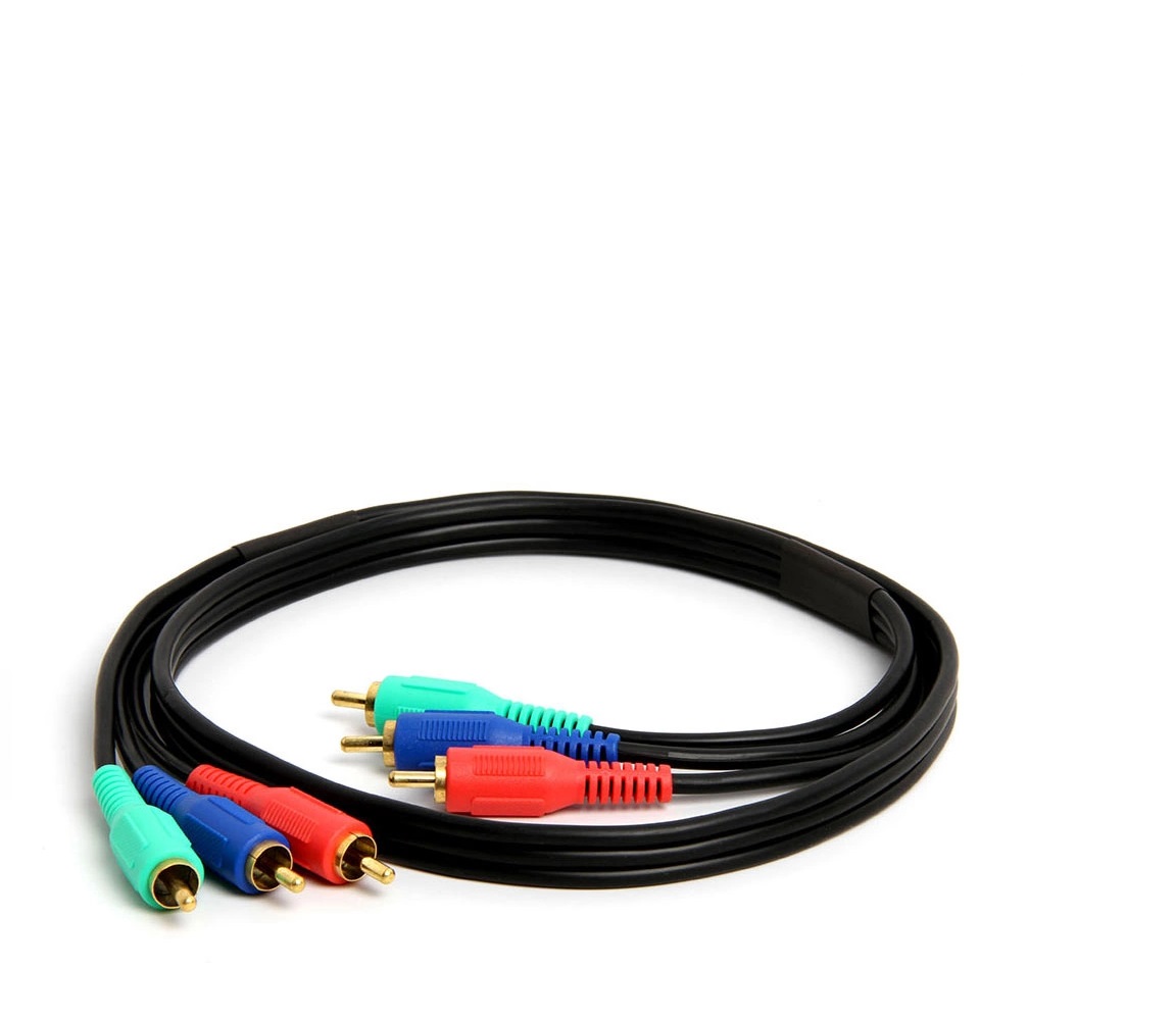 3-RCA Male to 3RCA Male RGB Component Video Cable HDTV - 12 FT