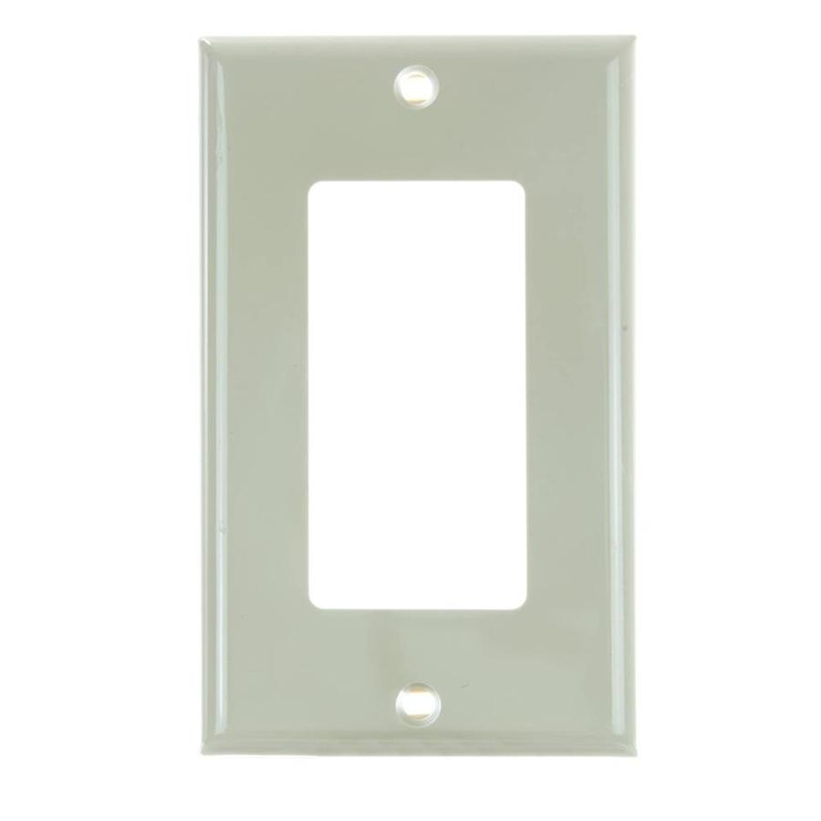 1 Gang Decorative Switch and Receptacle Plate, Ivory - Click Image to Close