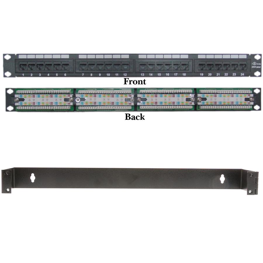 24 port Cat6 Patch Panel, 110 Type, 568A & 568B Compatible - Click Image to Close
