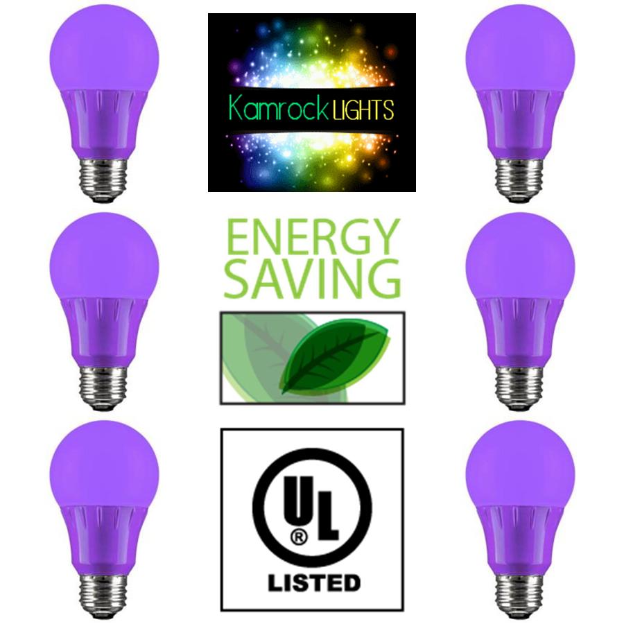 LED A Type Purple 3W Light Bulb Medium (E26) Base
