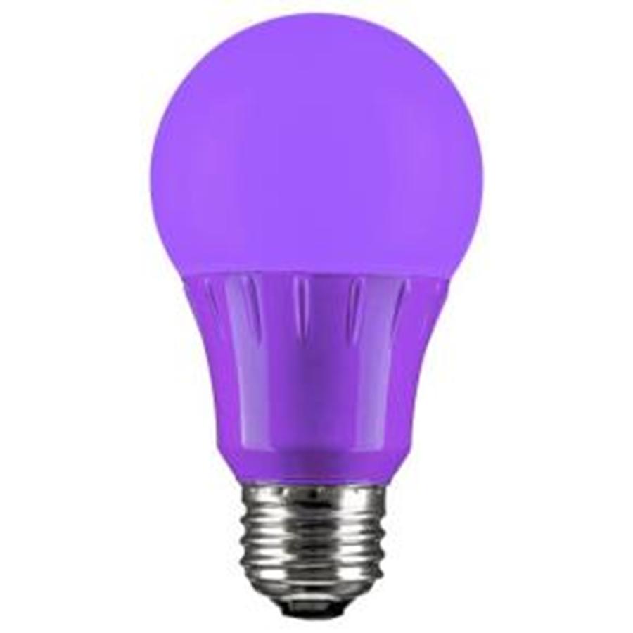 LED A Type Purple 3W Light Bulb Medium (E26) Base