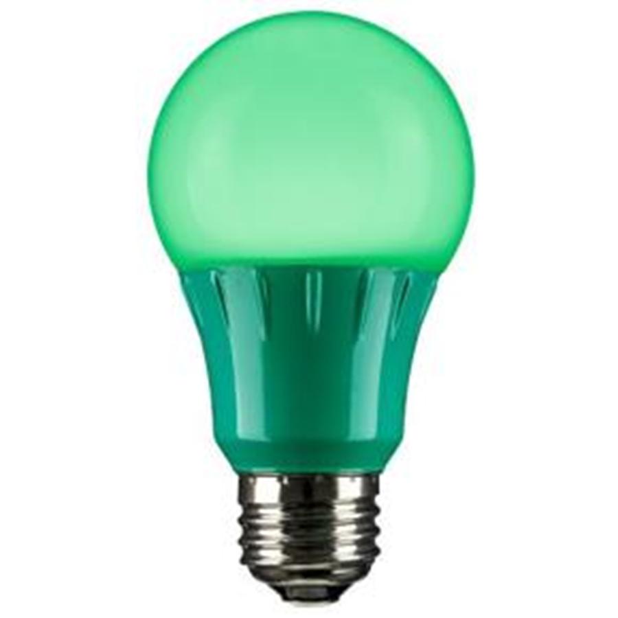 LED A Type Green 3W Light Bulb Medium (E26) Base
