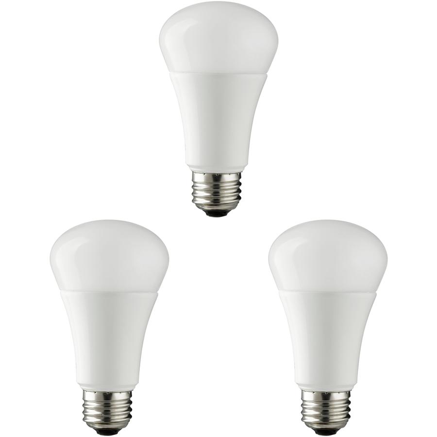 Pack of 3 LED A19 Flat Top Light Bulb 12 Watts (75W Equiv) 50K - Click Image to Close