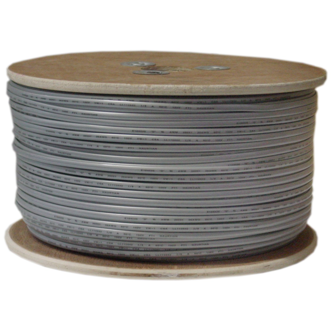 1000ft, Bulk Silver Satin Phone Cord, 26/4, Spool, Cable