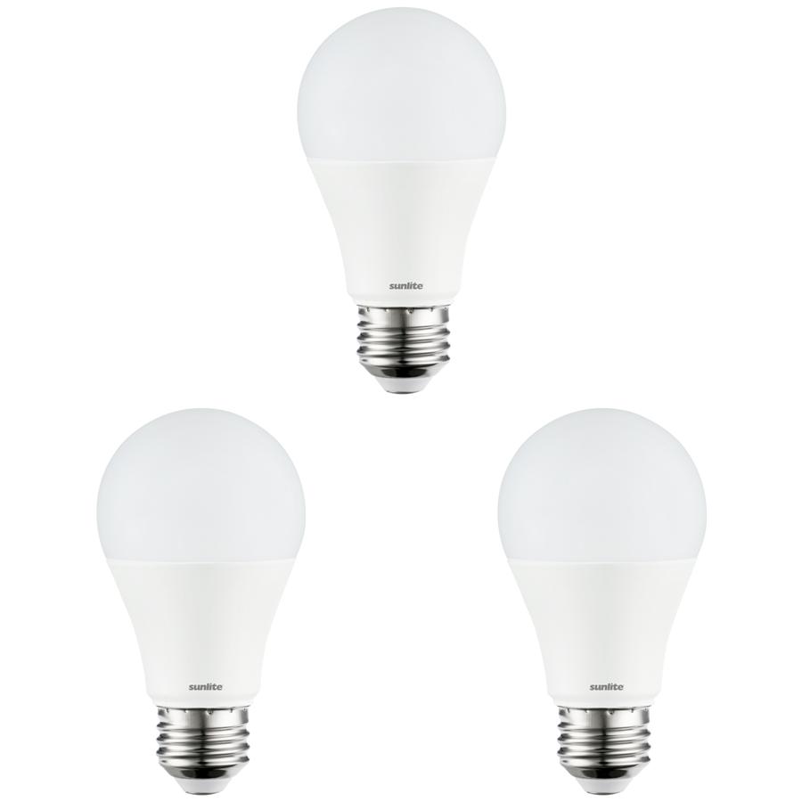 Pack of 3 LED A19 Standard Light Bulb 12 Watts (75W Equiv) 40K