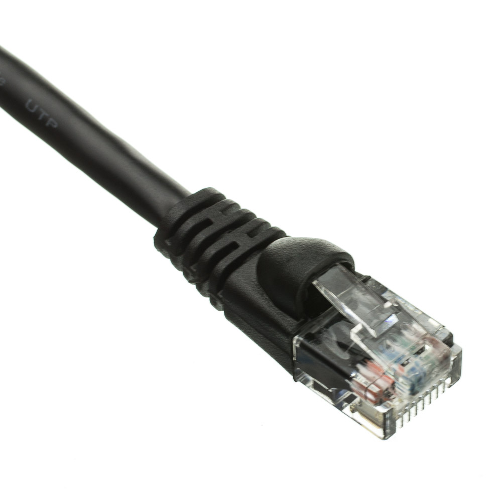 Snagless 150 Ft Cat5e Black Ethernet Patch Cable