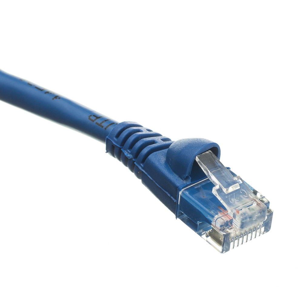 Snagless 1 Ft Cat5e Blue Ethernet Patch Cable