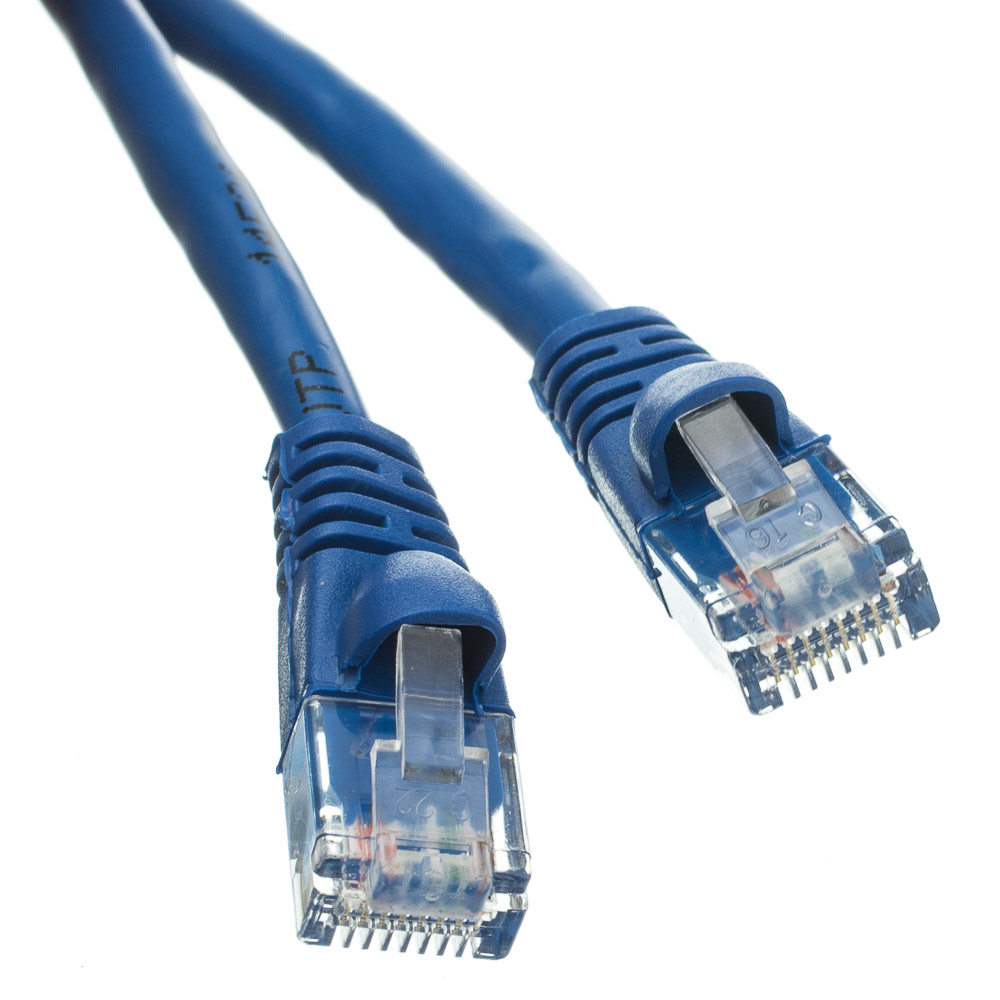 2ft Cat6a Blue Ethernet Network Patch Cable, 10 Gb, Molded Boot