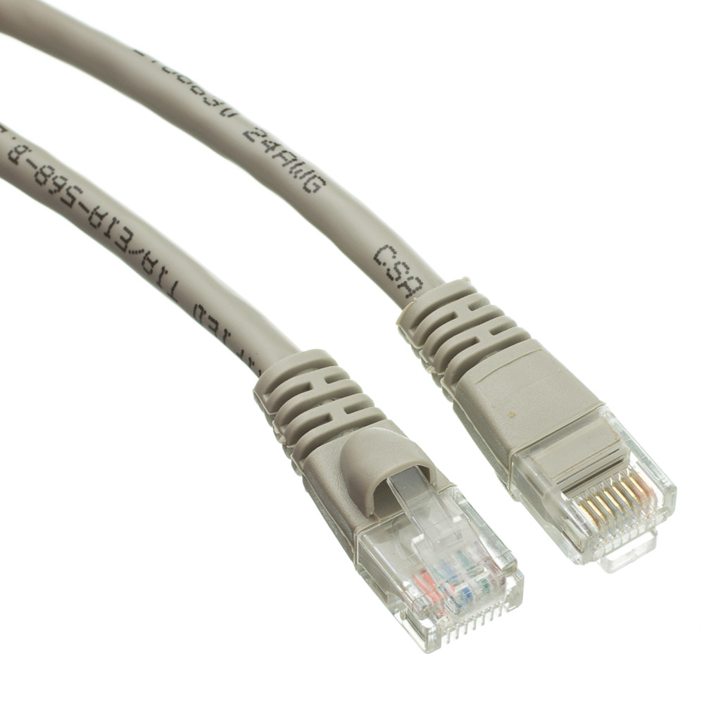 5 Foot Cat6 Gray Ethernet RJ45 Network Patch Cable Snagless