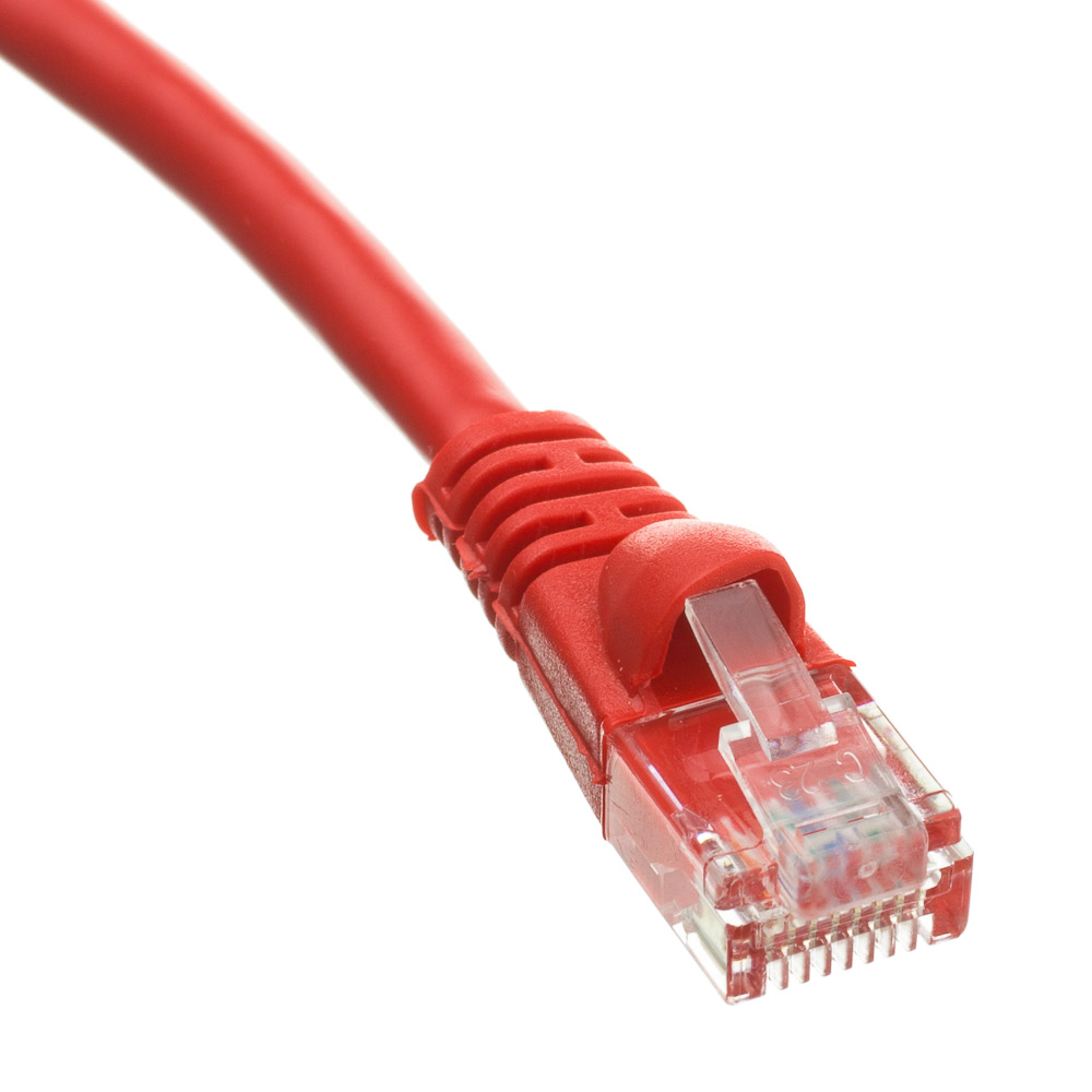Snagless 6 inch Cat5e Red Ethernet Patch Cable