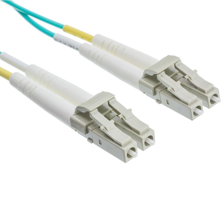 5 meter 10Gb Aqua LC OM3 Duplex Fiber Optic Cable, 50/125