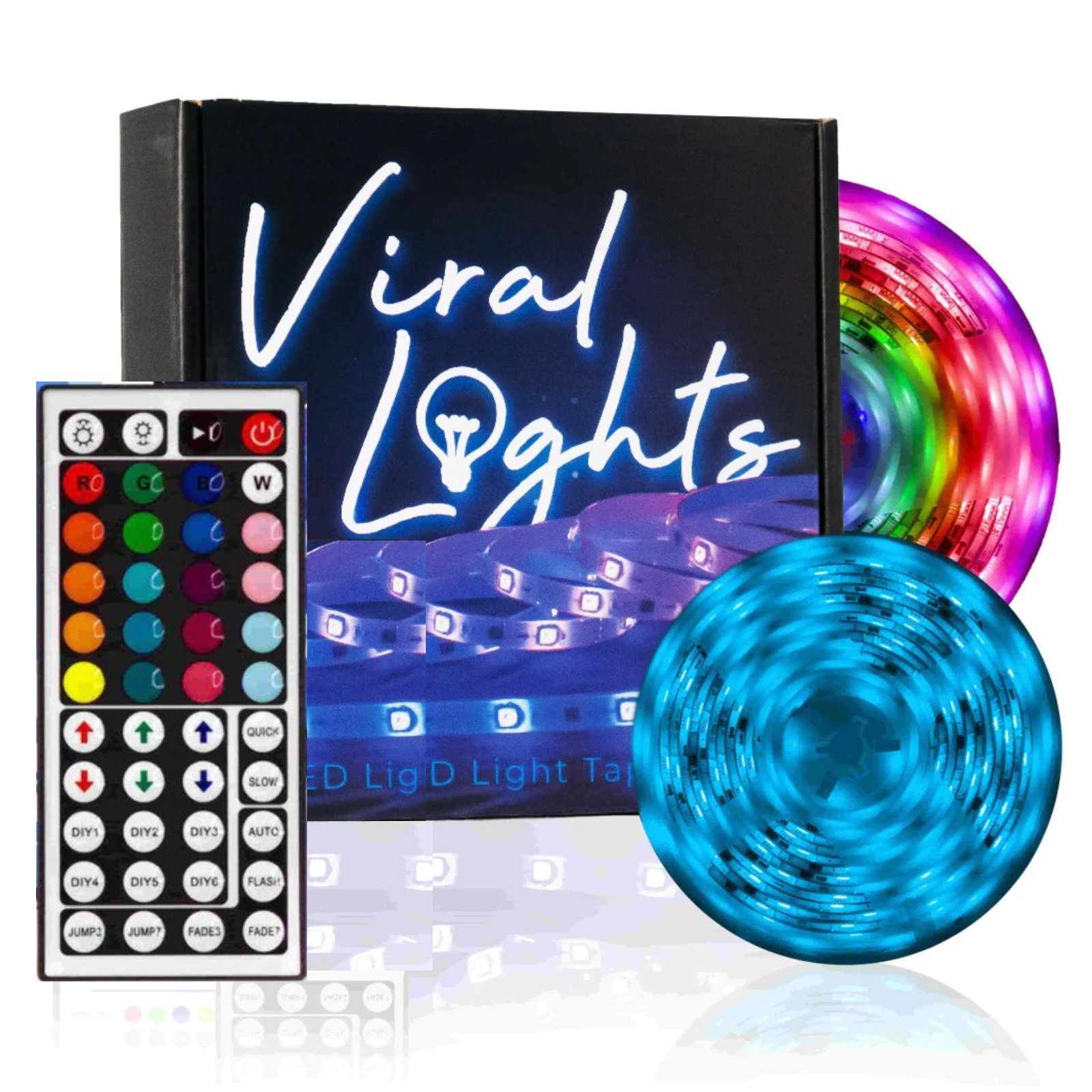 LED Light Tape 50 feet Color Changing LED Strip Lights Remote - Click Image to Close