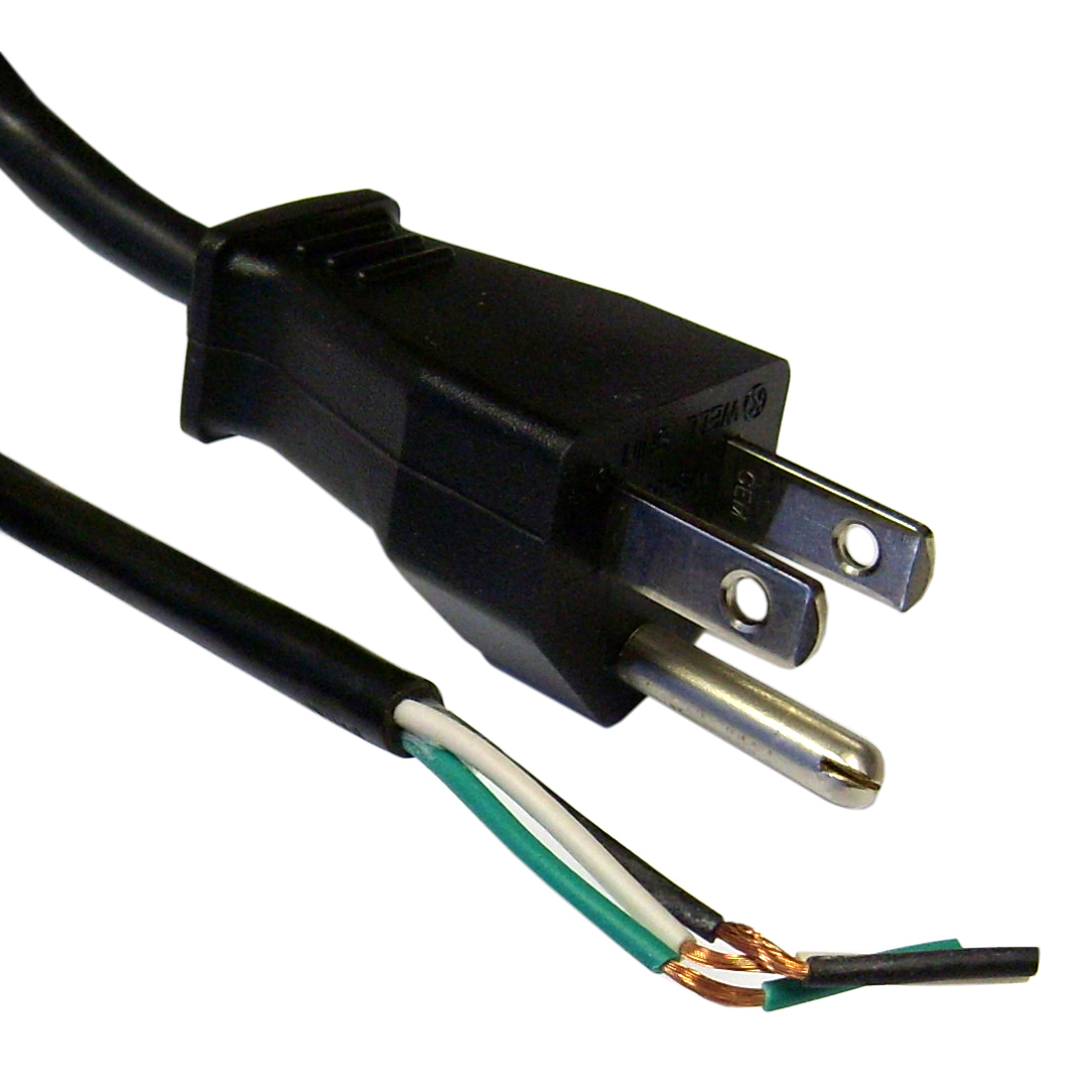NEMA 5-15P to Standard ROJ Power Cord, SVT, 10A, 6 foot - Click Image to Close