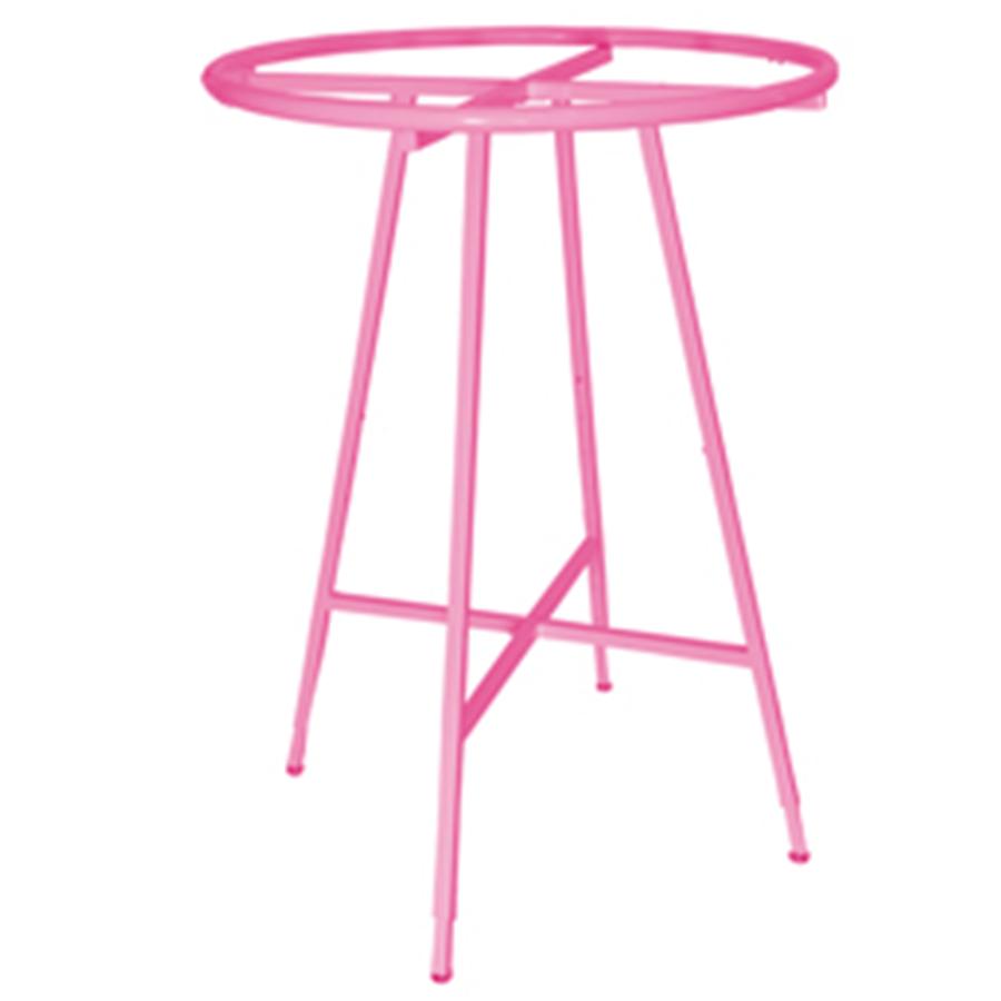Round Clothing Rack Collapsible 48"-72"H Adjustable Hot Pink
