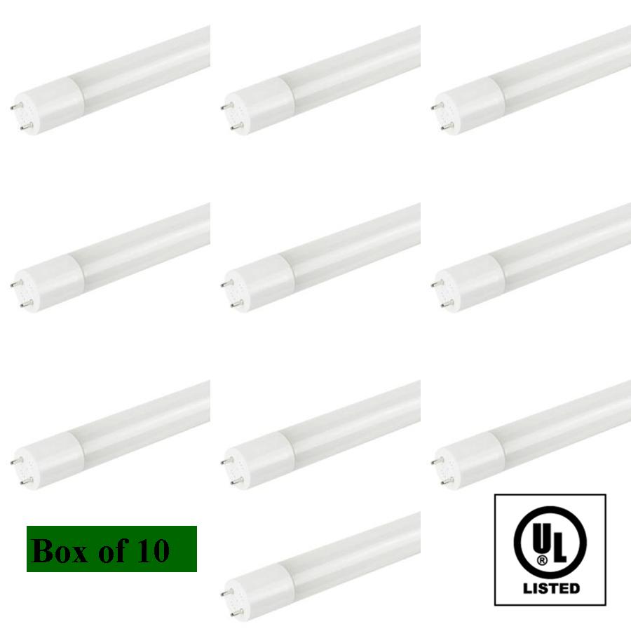 Box of 10 T8 LED Fluorescent Tube Replacement Warm White 3000K