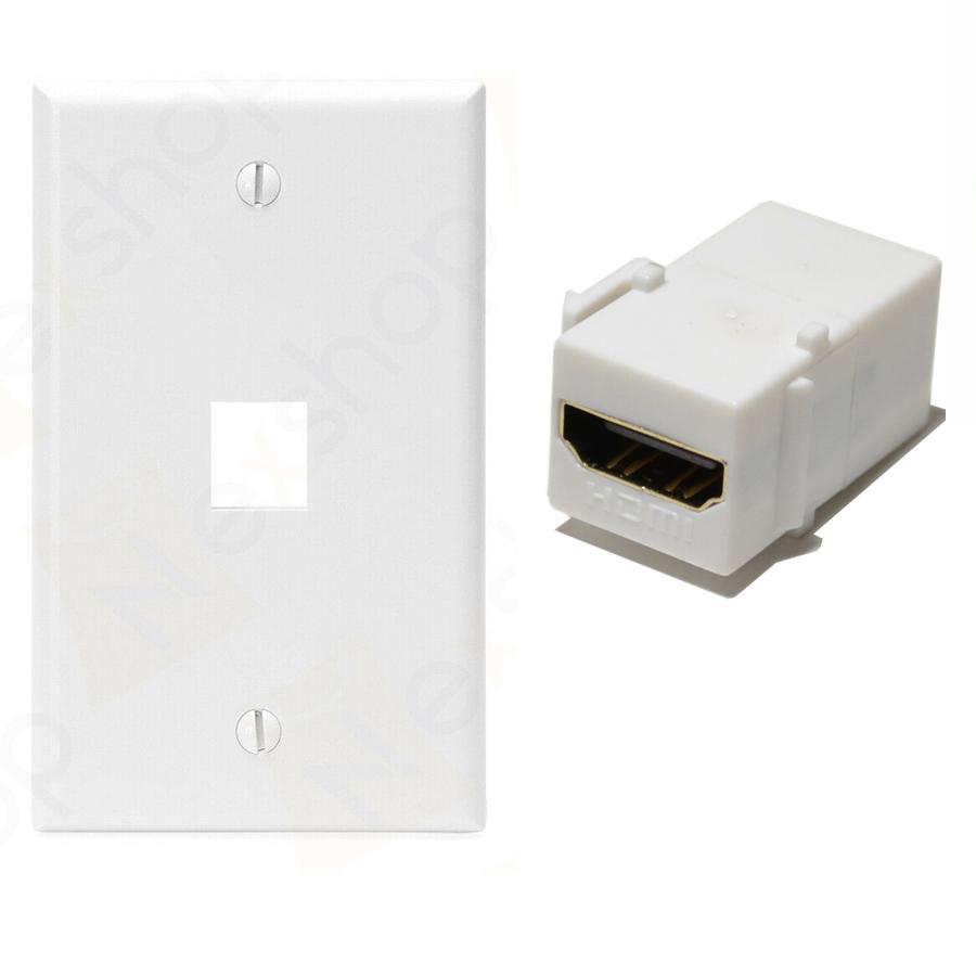 Ethernet Wall Plate HDMI Coupler Jack Combo - Click Image to Close